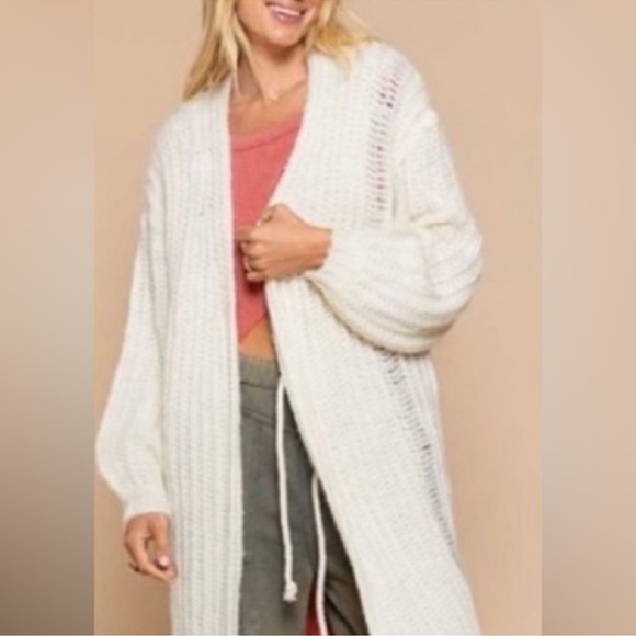 POL Cardigan Open Distressed Duster - Picture 1 of 6